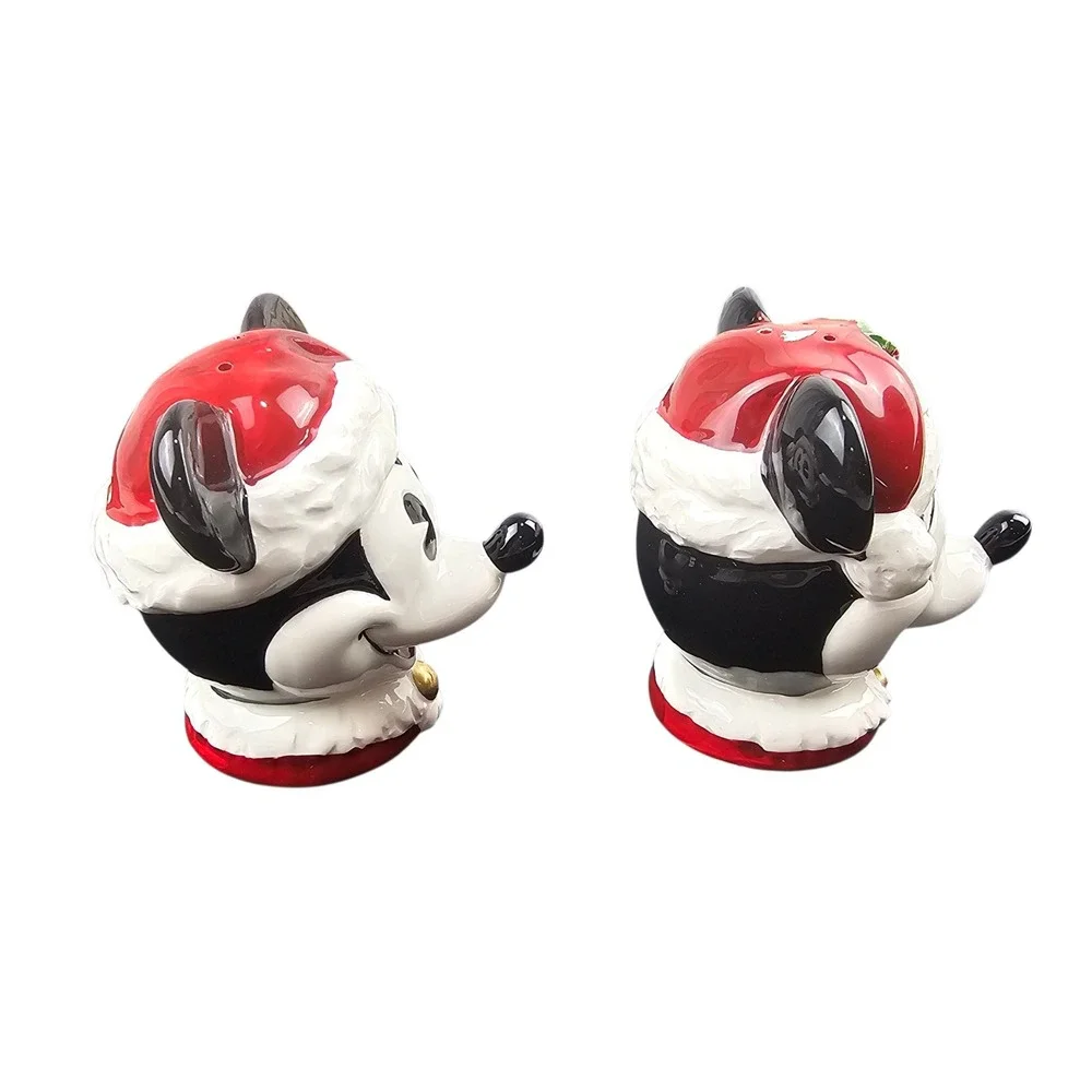 Disney Mickey Mouse Christmas Salt &‎ Pepper Shakers Enesco Holiday Decor